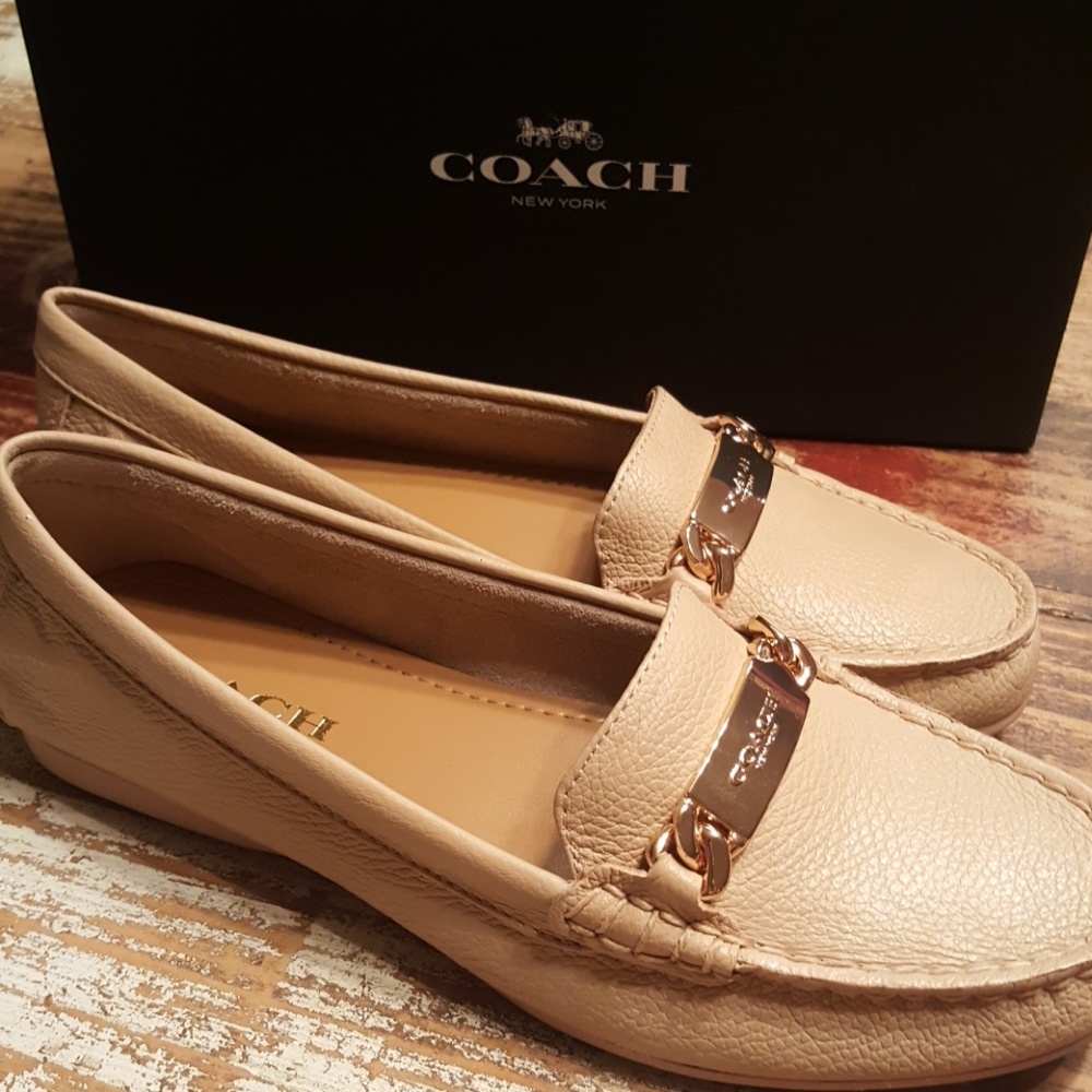 Coach loafer slide womans size 7 tan